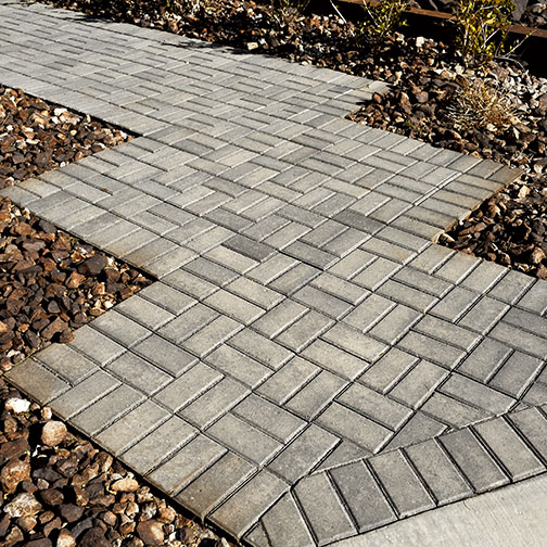 Holland Paver Slate color walkway.