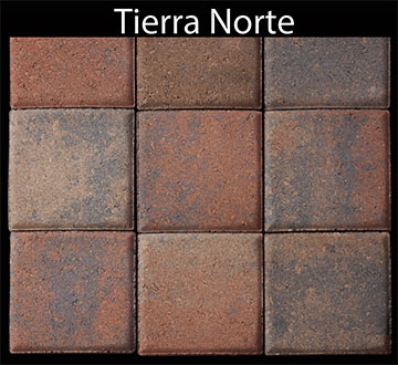 Photo of nine Pavers Tierra Norte Color Sample